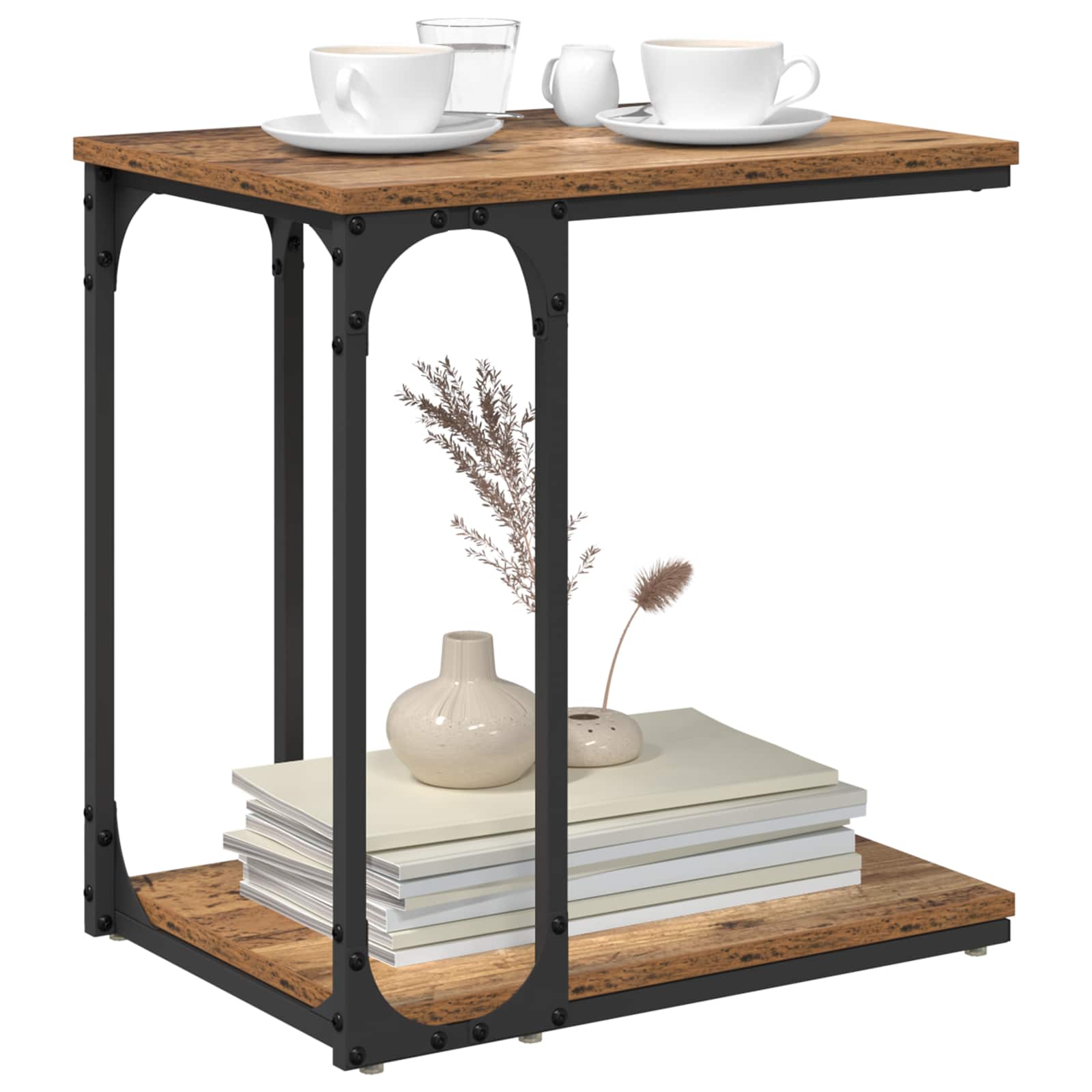 Tavolo laterale Legno vecchio 50 x 35 x 52 cm Legno multistrato | homemem39
