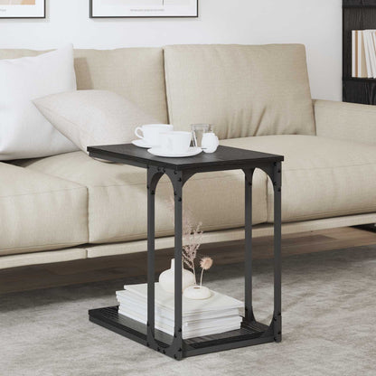 Tavolo laterale Rovere Nero 50 x 35 x 52 cm Legno multistrato | homemem39
