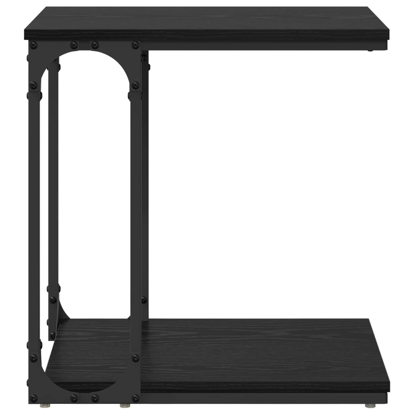Tavolo laterale Rovere Nero 50 x 35 x 52 cm Legno multistrato | homemem39
