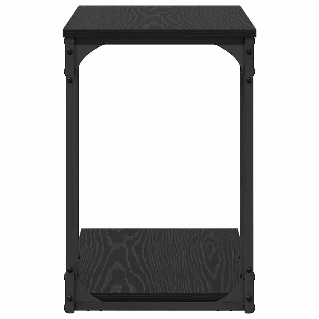 Tavolo laterale Rovere nero 50 x 35 x 52 cm Legno multistrato