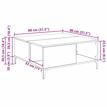 Tavolino da salotto Legno vecchio 80 x 80 x 36,5 cm | homemem39