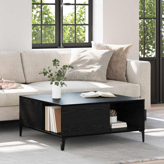 Tavolino da salotto Rovere Nero 80 x 80 x 36,5 cm | homemem39