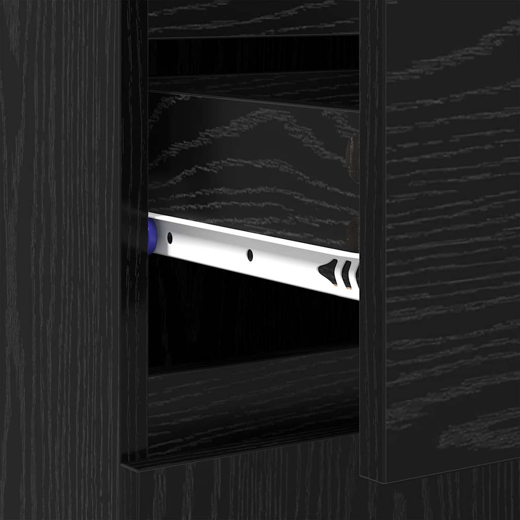 Credenza Rovere Nero 60 x 35 x 70 cm Legno multistrato