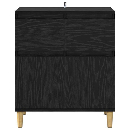 Credenza Rovere Nero 60 x 35 x 70 cm Legno multistrato