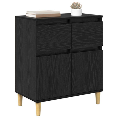 Credenza Rovere Nero 60 x 35 x 70 cm Legno multistrato