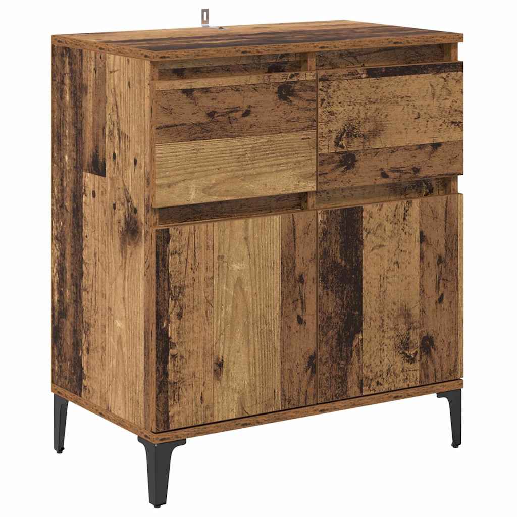 Credenza con cassetto Legno vecchio 60 x 35 x 70 cm