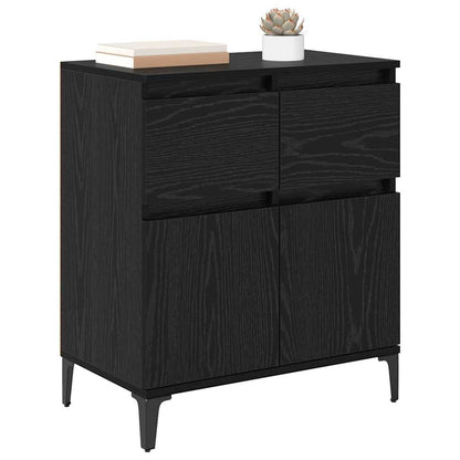 Credenza con cassetto Rovere Nero 60 x 35 x 70 cm