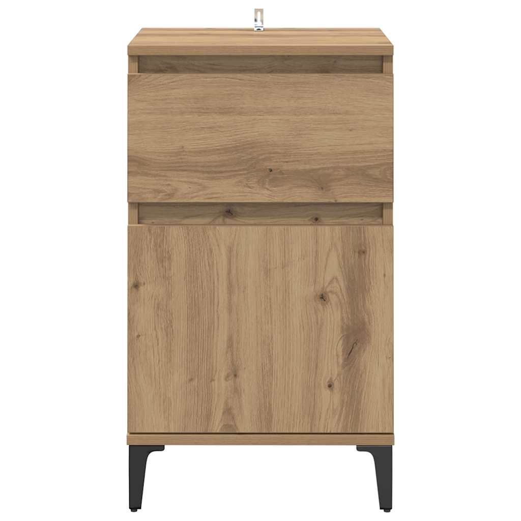 Armadio da Notte 2 pcs Rovere artigianale 40 x 35 x 70 cm | homemem39