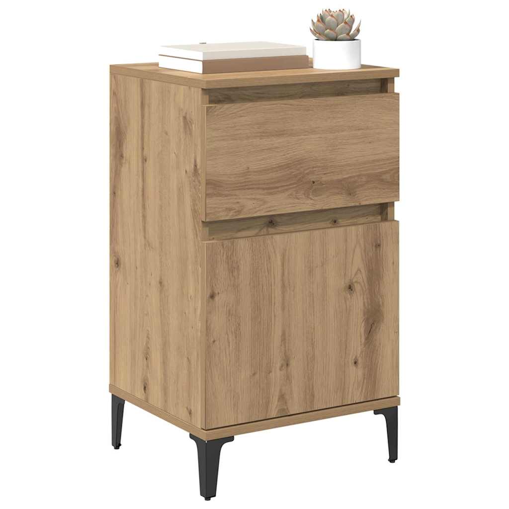 Armadio da Notte 2 pcs Rovere artigianale 40 x 35 x 70 cm | homemem39