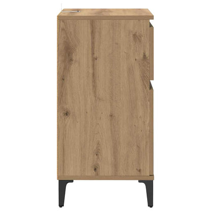 Armadio da Notte 2 pcs Rovere artigianale 40 x 35 x 70 cm | homemem39