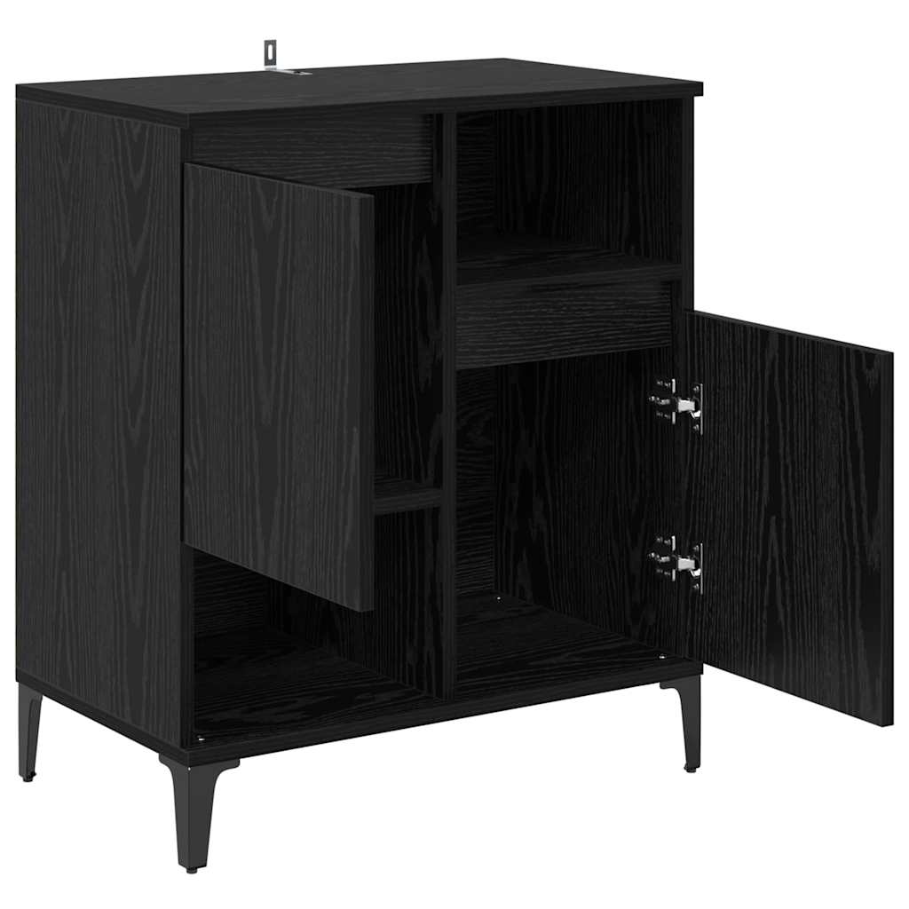 Credenza Rovere nero 60 x 35 x 70 cm Legno multistrato