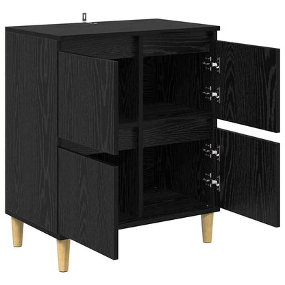 Credenza Rovere Nero 60 x 35 x 70 cm Legno multistrato