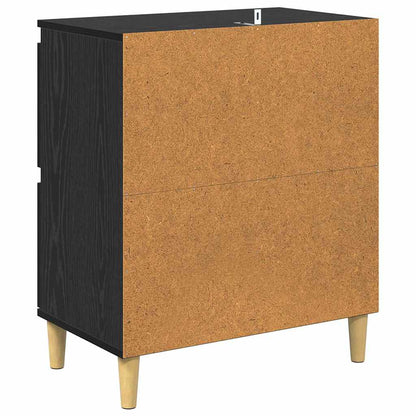 Credenza Rovere Nero 60 x 35 x 70 cm Legno multistrato