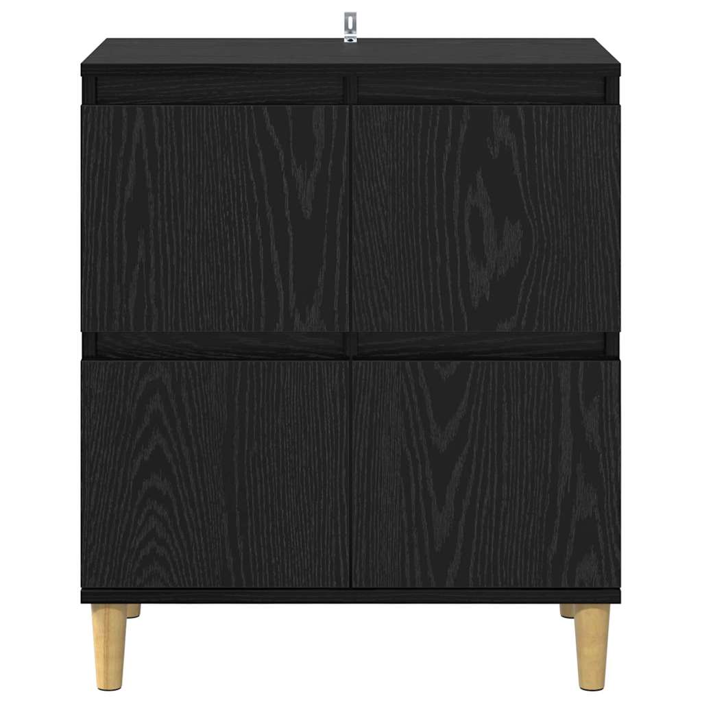 Credenza Rovere Nero 60 x 35 x 70 cm Legno multistrato
