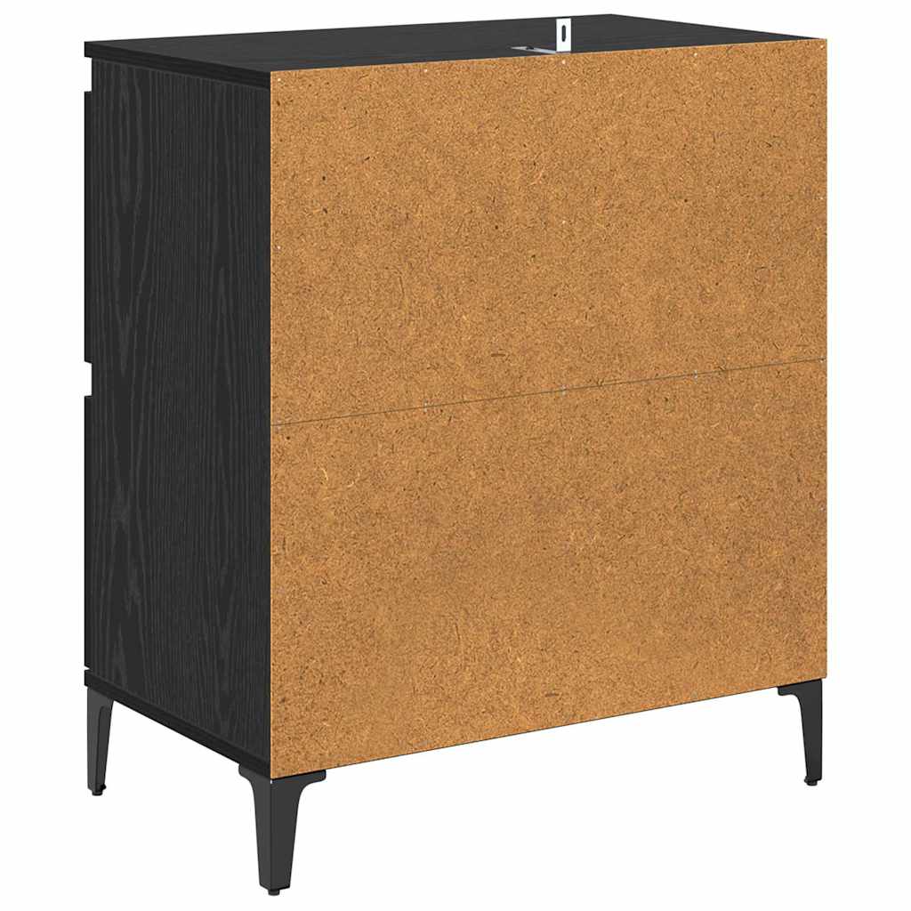 Credenza Rovere Nero 60 x 35 x 70 cm