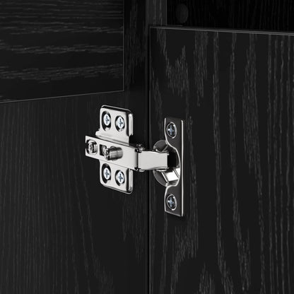 Armadio sottolavello con porta Rovere Nero 80 x 33 x 60 cm | homemem39