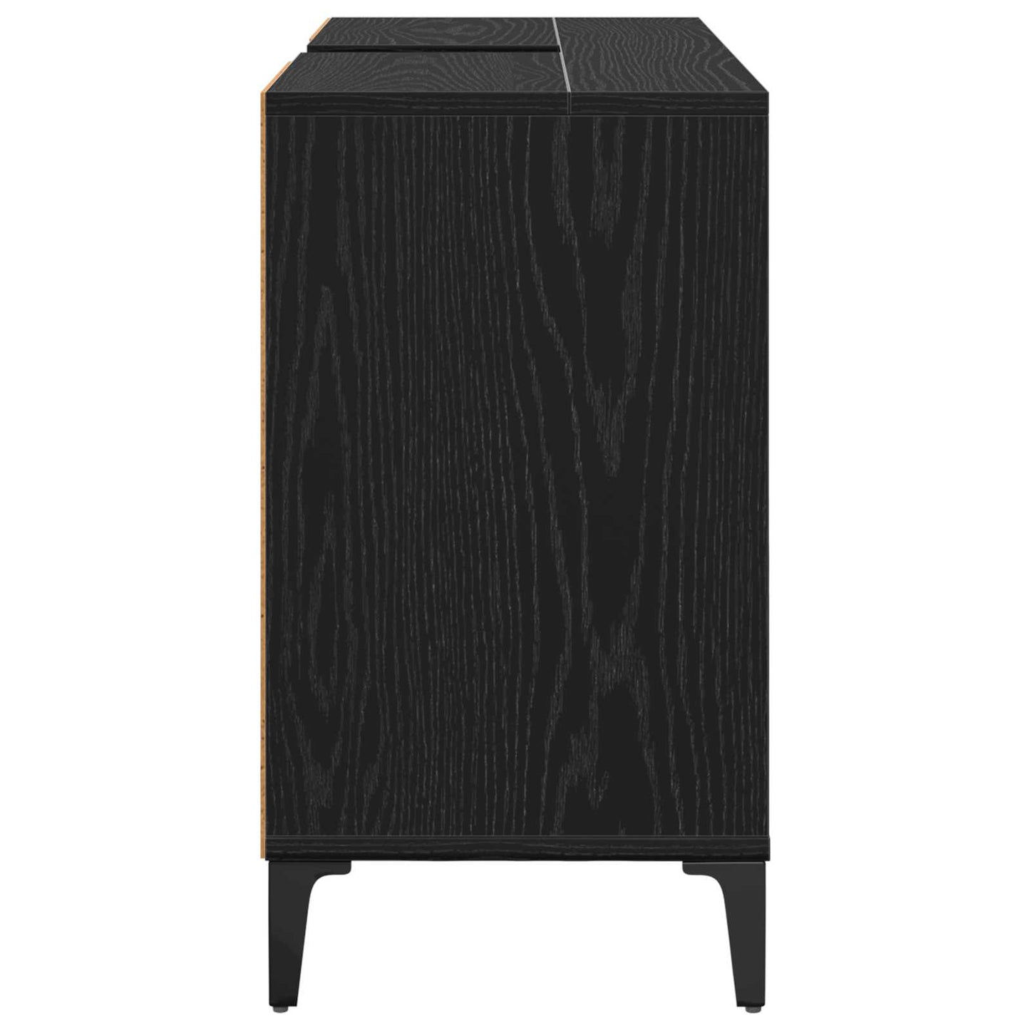 Armadio sottolavello con porta Rovere Nero 80 x 33 x 60 cm | homemem39