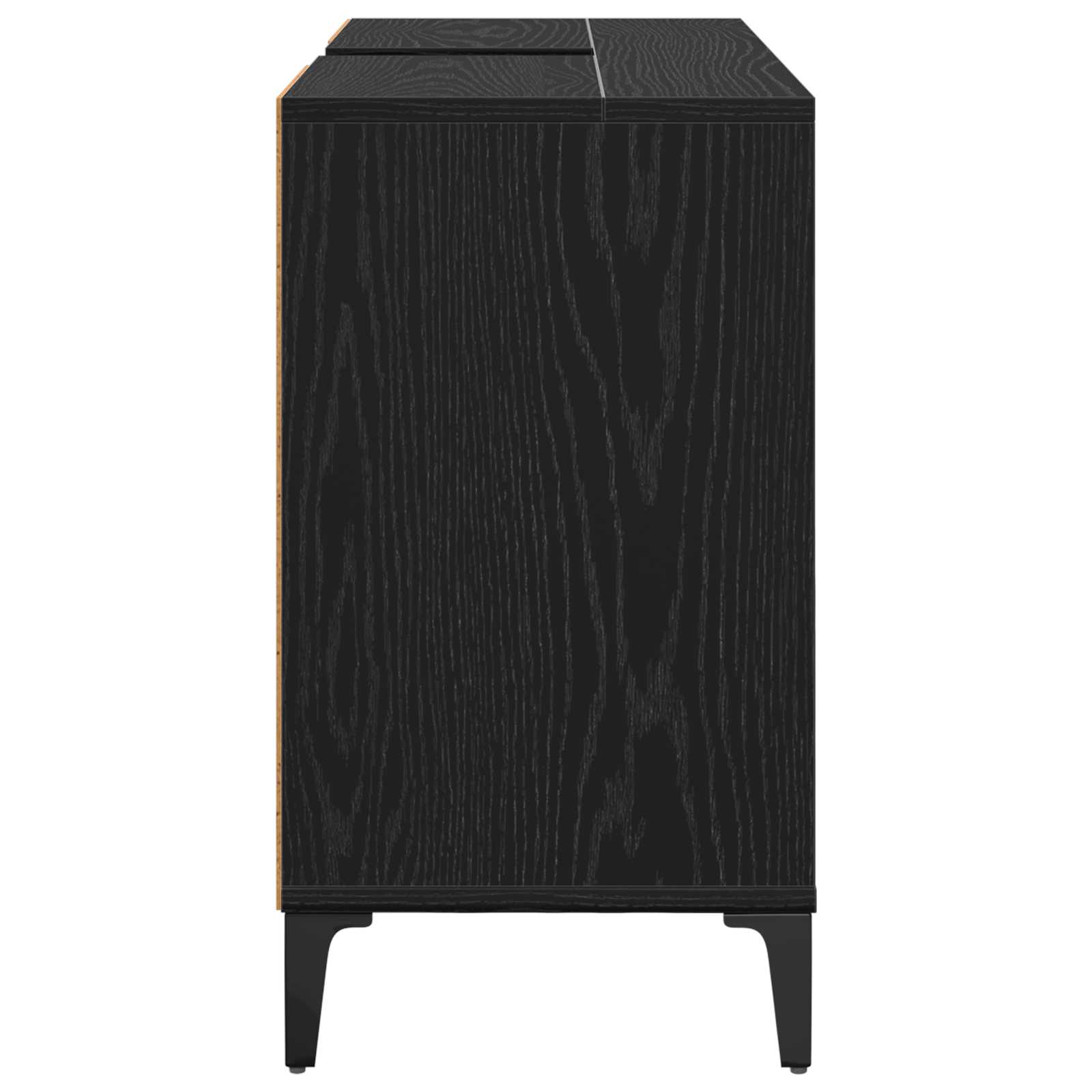 Armadio sottolavello con porta Rovere Nero 80 x 33 x 60 cm | homemem39