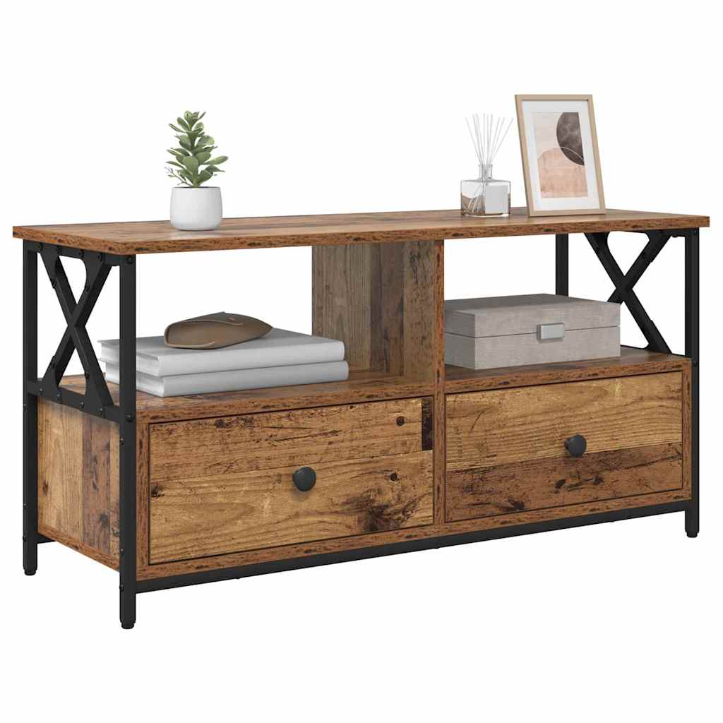 Mobile TV con cassetto Legno vecchio 90 x 33 x 45 cm | homemem39