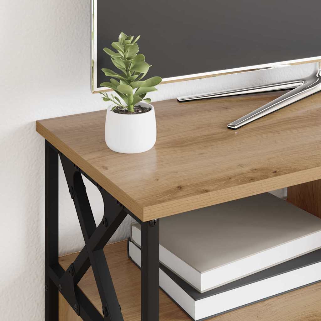 Mobile TV con cassetto Rovere artigianale 90 x 33 x 45 cm