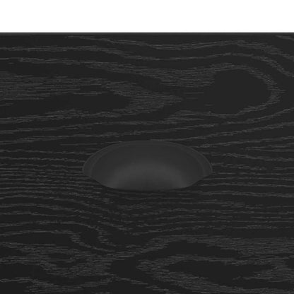 Armadio da Notte con cassetto Rovere Nero 39 x 39 x 47.5 cm