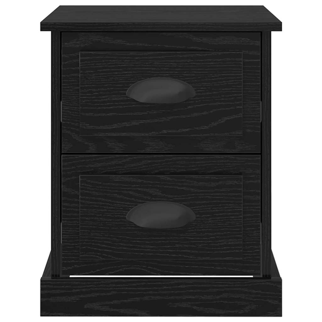 Armadio da Notte con cassetto Rovere nero 39 x 39 x 47.5 cm