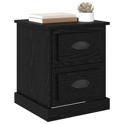Armadio da Notte con cassetto Rovere nero 39 x 39 x 47.5 cm