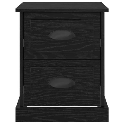 Armadio da Notte 2 pcs Rovere nero 39 x 39 x 47.5 cm