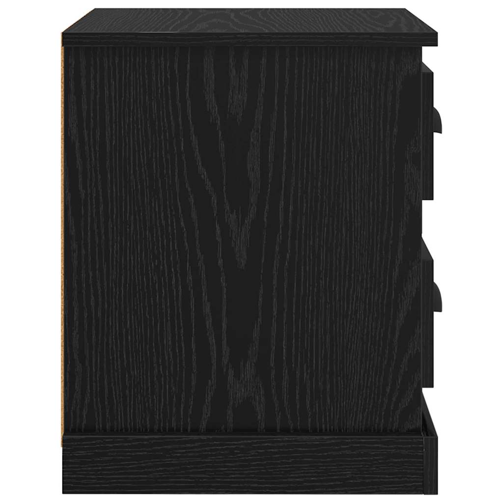 Armadio da Notte 2 pcs Rovere nero 39 x 39 x 47.5 cm