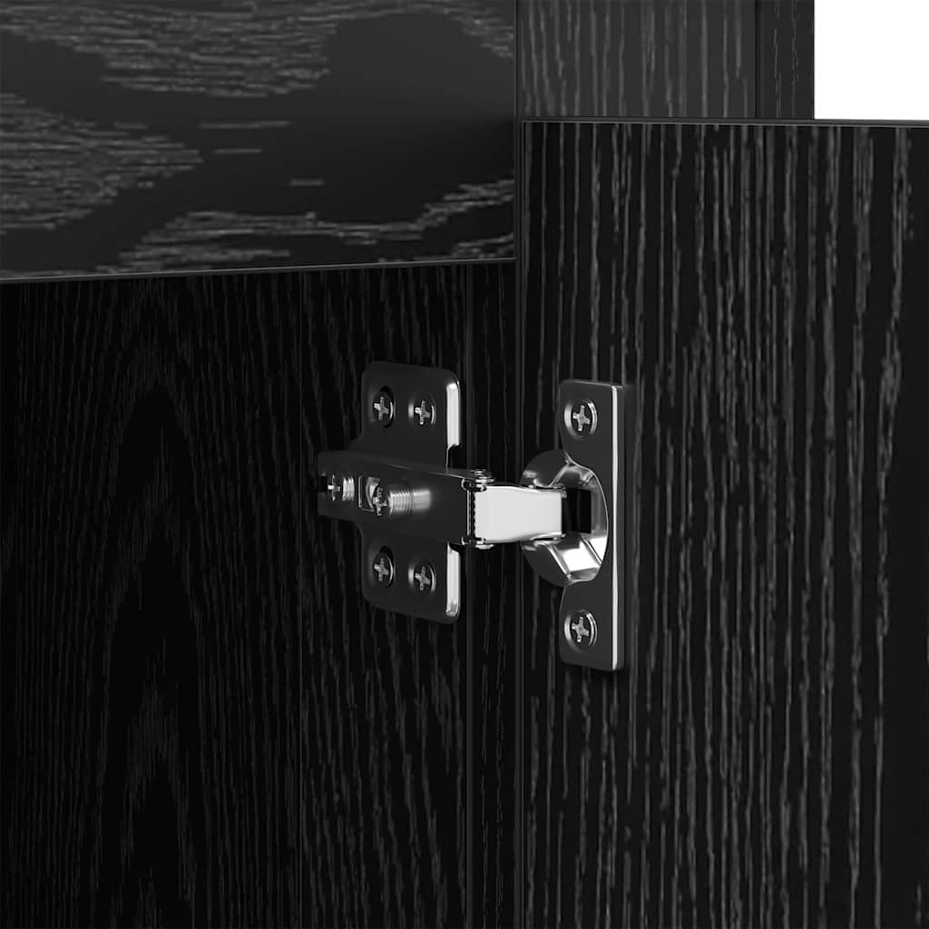 Credenza Rovere Nero 70 x 35,5 x 67,5 cm Legno multistrato