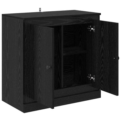 Credenza Rovere Nero 70 x 35,5 x 67,5 cm Legno multistrato