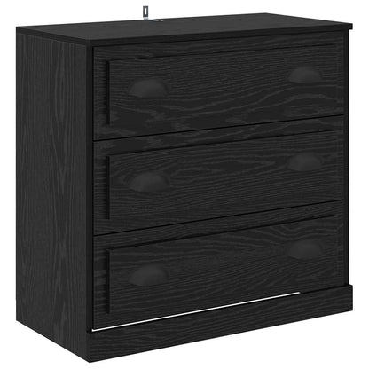 Credenza Rovere Nero 70 x 35,5 x 67,5 cm Legno multistrato