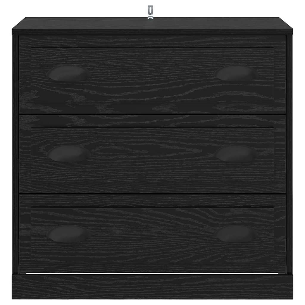 Credenza Rovere Nero 70 x 35,5 x 67,5 cm Legno multistrato