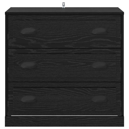 Credenza Rovere Nero 70 x 35,5 x 67,5 cm Legno multistrato