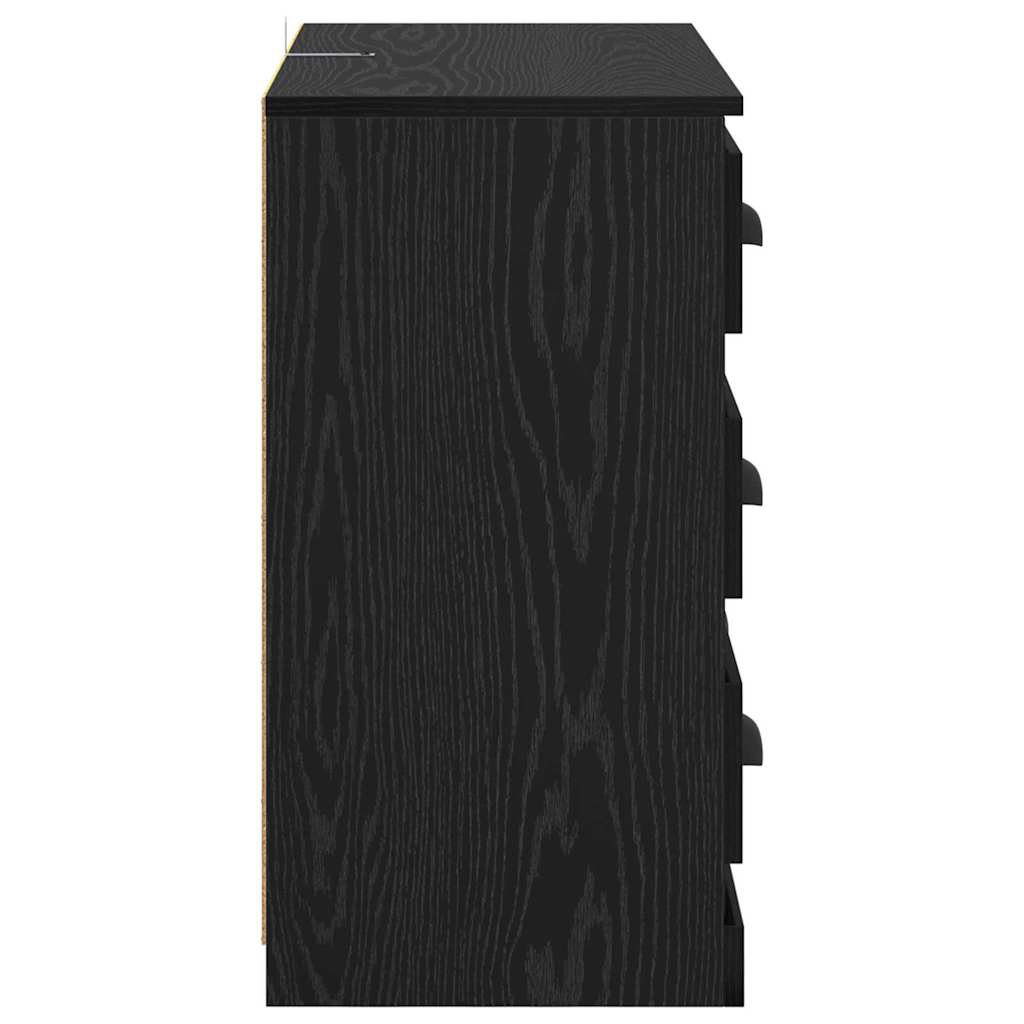 Credenza Rovere Nero 70 x 35,5 x 67,5 cm Legno multistrato