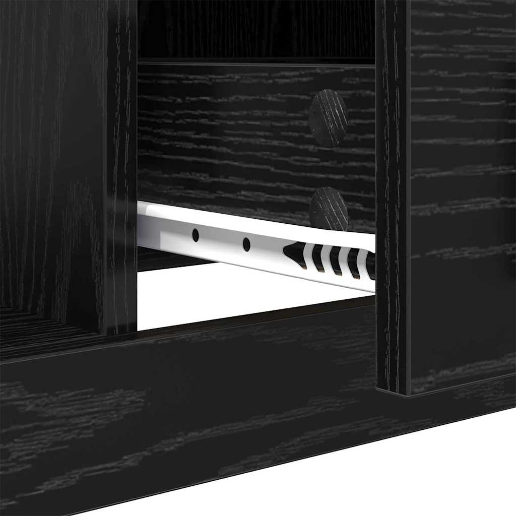 Tavolino da salotto con cassetto Rovere Nero 90 x 50 x 35 cm