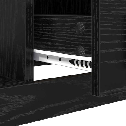 Tavolino da salotto con cassetto Rovere Nero 90 x 50 x 35 cm