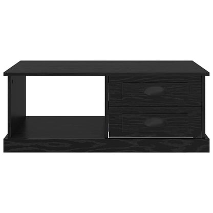 Tavolino da salotto con cassetto Rovere Nero 90 x 50 x 35 cm