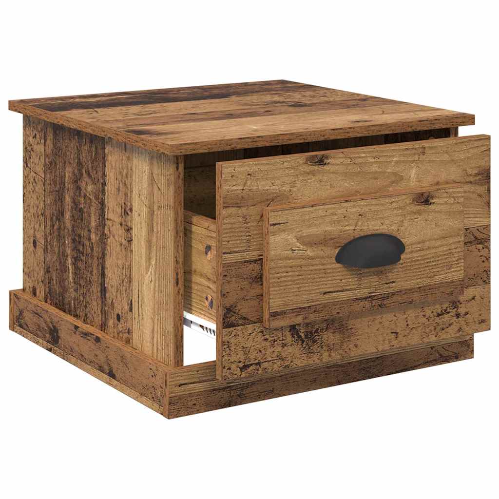 Tavolino da salotto con cassetto Legno vecchio 50 x 50 x 35 cm | homemem39