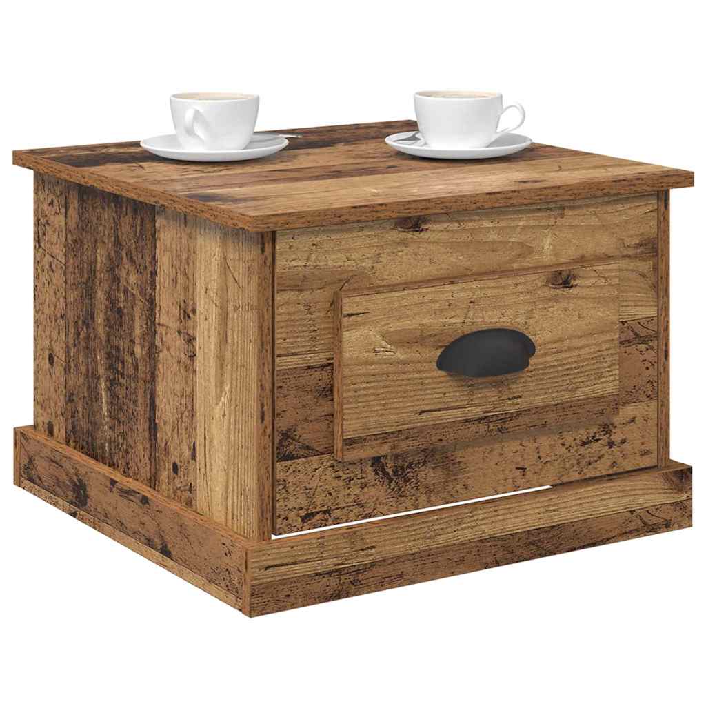Tavolino da salotto con cassetto Legno vecchio 50 x 50 x 35 cm | homemem39