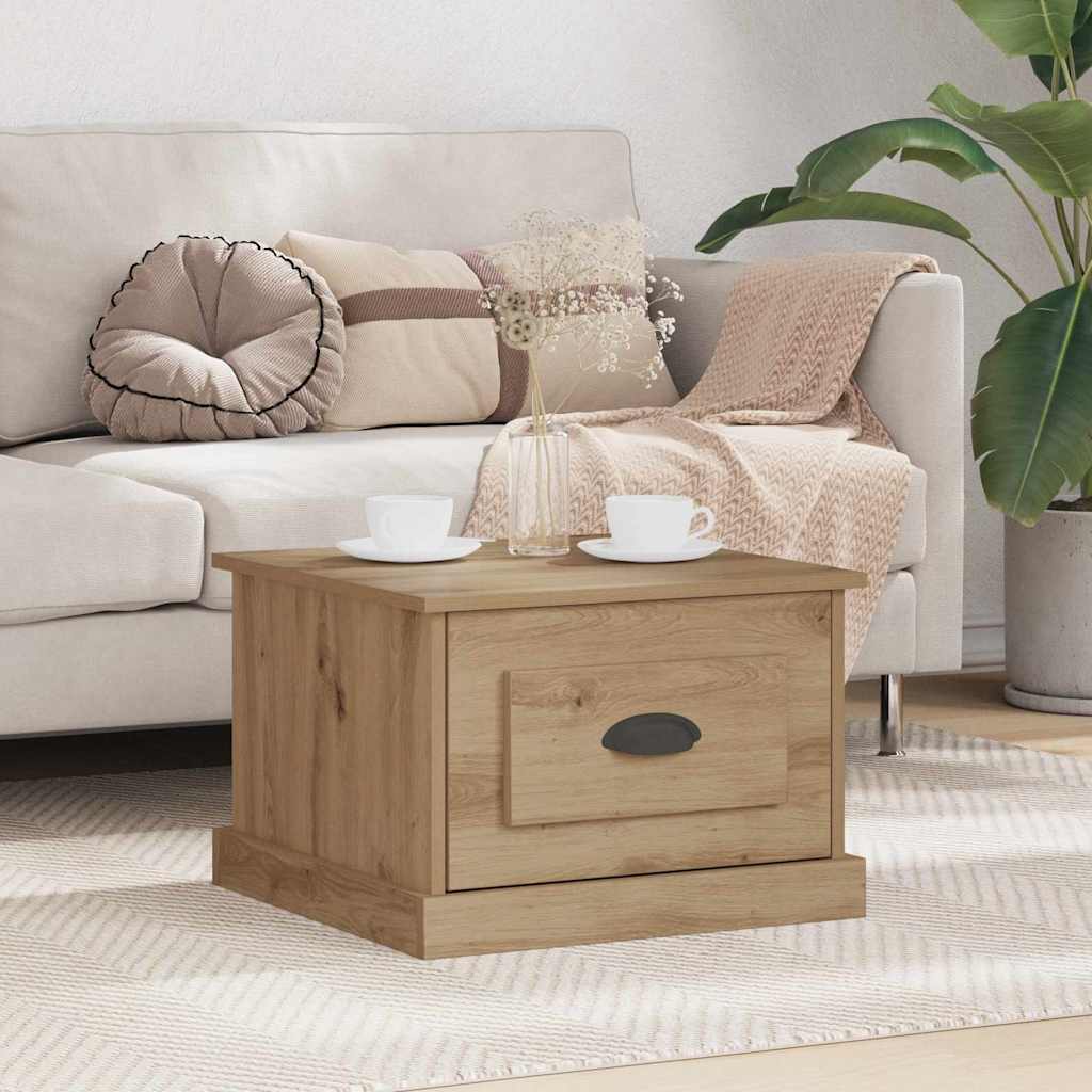 Tavolino da salotto Rovere artigianale 50 x 50 x 35 cm | homemem39