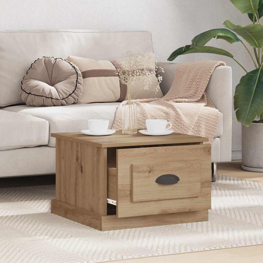 Tavolino da salotto Rovere artigianale 50 x 50 x 35 cm | homemem39