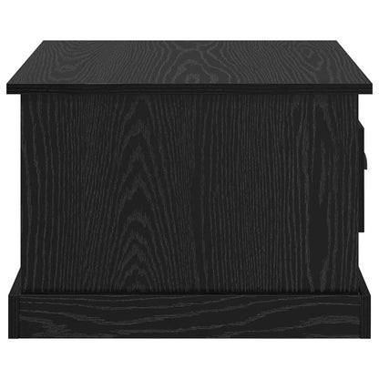 Tavolino da salotto con cassetto Rovere Nero 50 x 50 x 35 cm