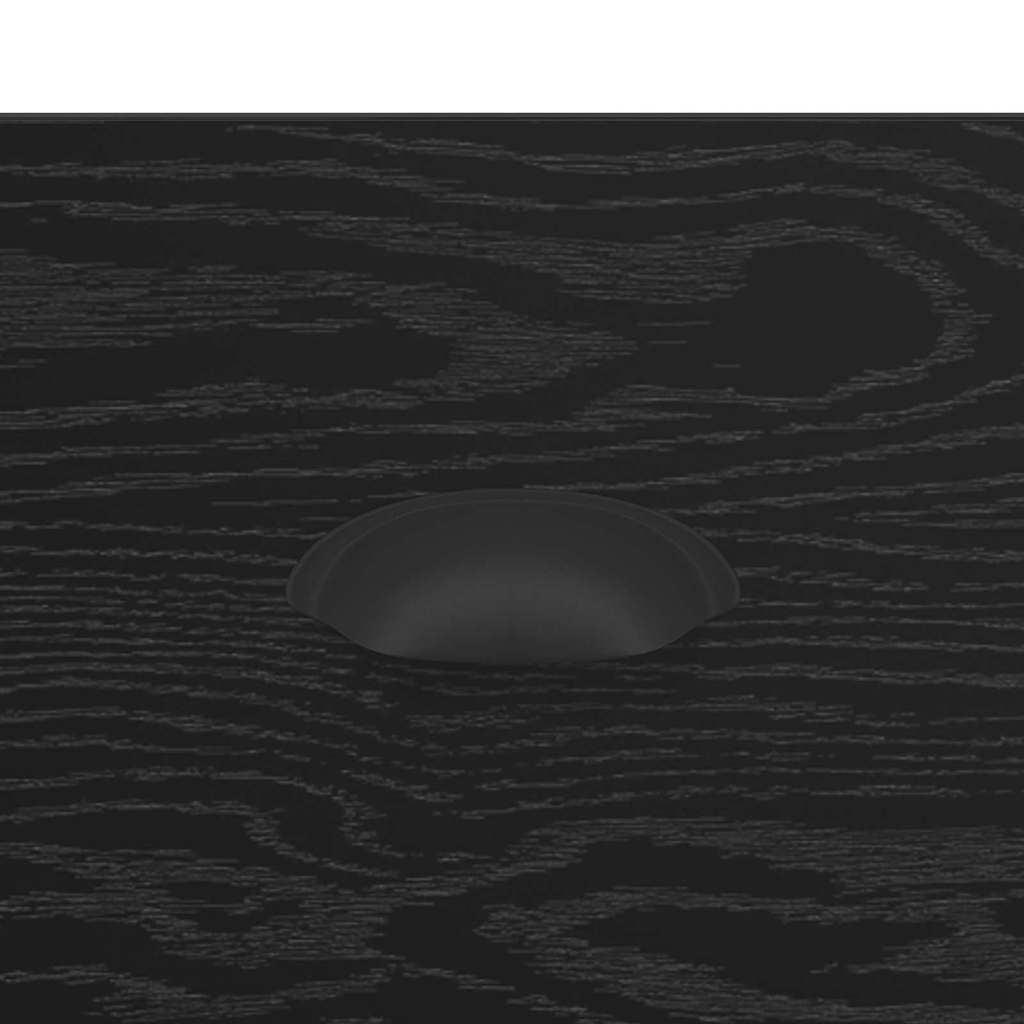 Armadio da Notte Rovere nero 50 x 50 x 60 cm Legno multistrato