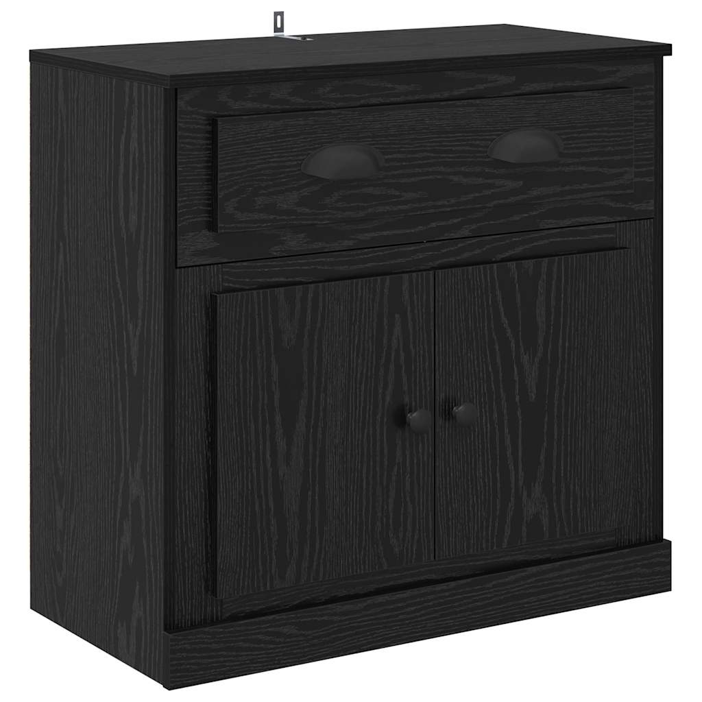 Credenza Rovere Nero 70 x 35,5 x 67,5 cm Legno multistrato