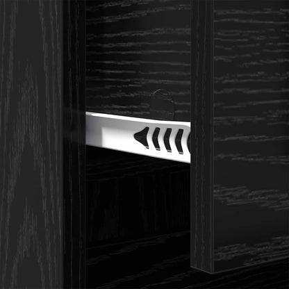 Credenza Rovere Nero 70 x 35,5 x 67,5 cm Legno multistrato