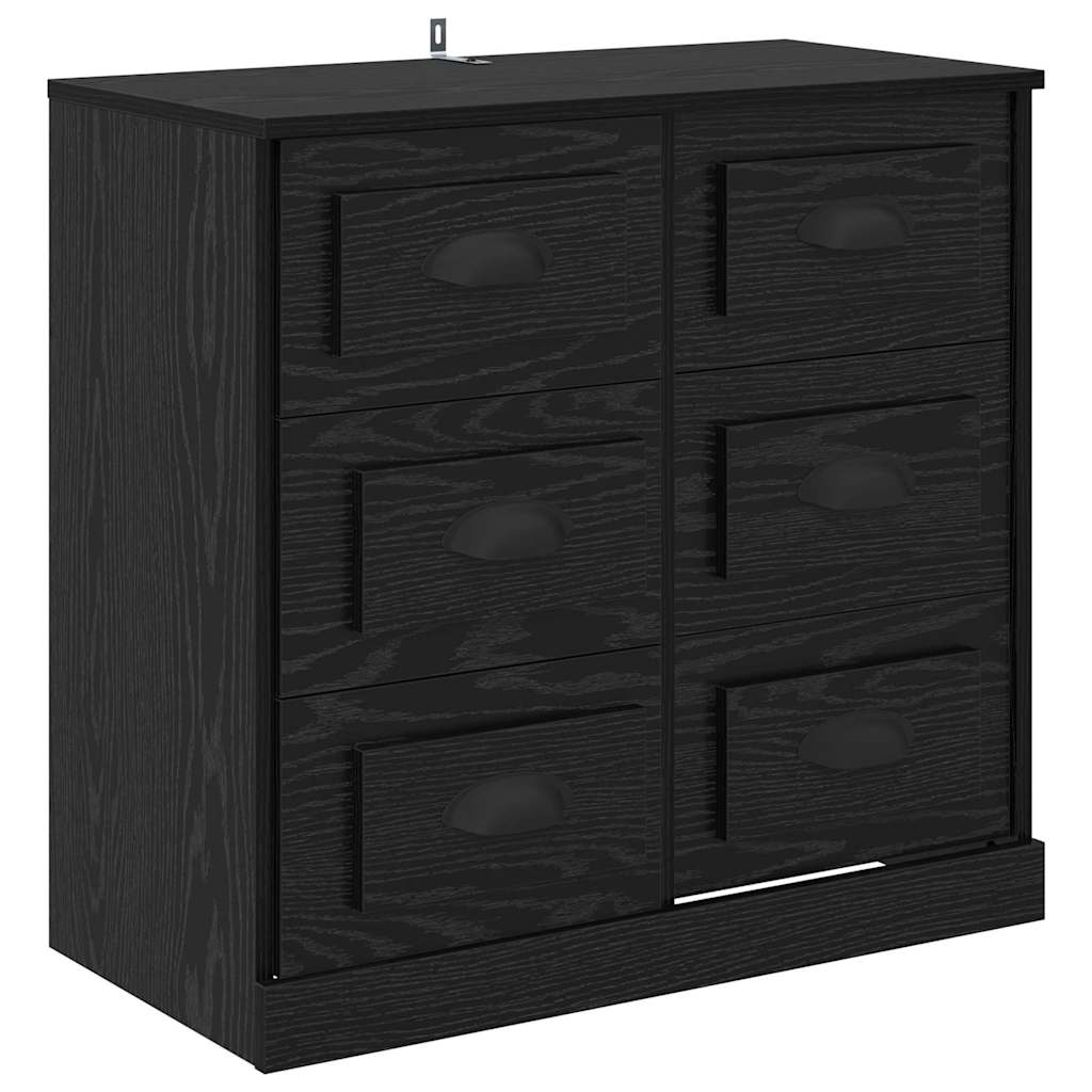 Credenza Rovere Nero 70 x 35,5 x 67,5 cm Legno multistrato