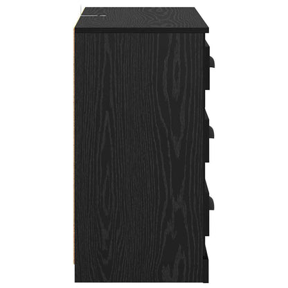 Credenza Rovere Nero 70 x 35,5 x 67,5 cm Legno multistrato