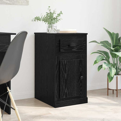 Mobile laterale Rovere Nero 40 x 50 x 75 cm Legno multistrato