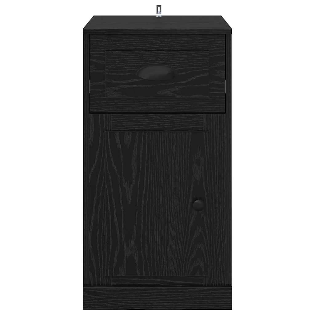 Mobile laterale Rovere Nero 40 x 50 x 75 cm Legno multistrato | homemem39